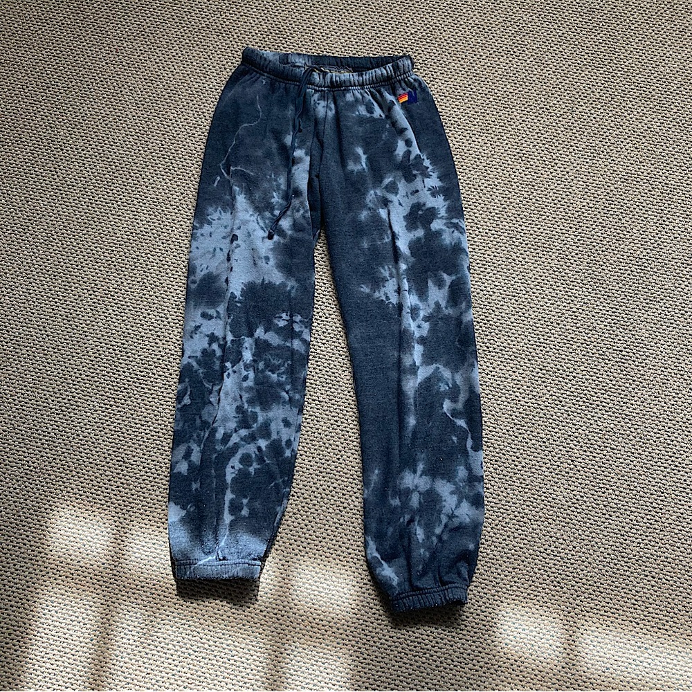 Aviator Nation Tie Dye Grey and Black Sweatpants in Size Small